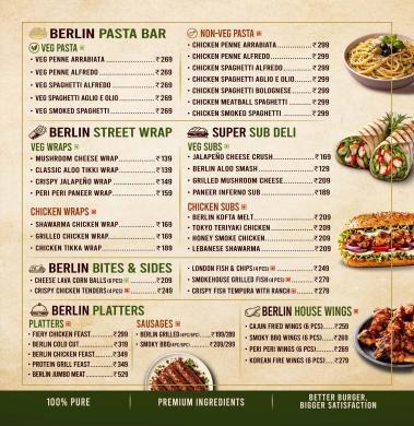 AI-generated Berlin Burgers menu design